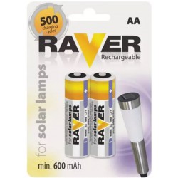 Baterie AA (R6) nabíjecí 1,2V/600mAh RAVER solar, 2 ks