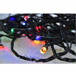 Solight LED venkovní vánoční řetěz, 500 LED, 50m, přívod 5m, 8 funkcí, časovač, IP44, vícebarevný