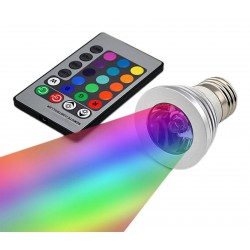 APT ZD7 RGB LED žárovka E27 3W s dálkovým ovladačem