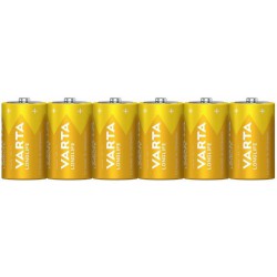 Alkalická baterie Varta Longlife, typ D, sada 6 ks
