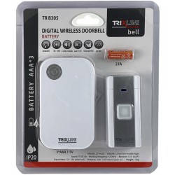 Bezdrátový zvonek na baterie Trixline BELL TR B305, 20 melodií, battery