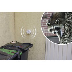 Gardigo Raccoon odpuzovač Druh funkce ultrazvuk, zábleskové světlo Rozsah působení 200 m² 1 ks