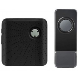 Zvonek bezdrátový Geti GWD102B mini, do zásuvky, 150m, černá, learning code