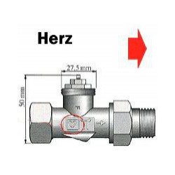 Mosazný adaptér termostatického ventilu Herz 700100 vhodný pro topné těleso Herz, M28 x 1,5