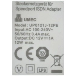 Napáječ, síťový adaptér UMEC, 12V/1A, koncovka 5,5x2,1