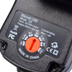 Napáječ, síťový adaptér MANUAL-12W, 3-12V/1A