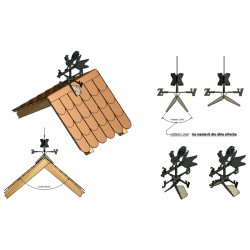 Větrný kohout - na hřeben střechy SN