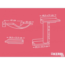 Škrabadlo pro kočky KERBL ZUGSPITZE - sada nástěnných pater, béžová, 5 ks