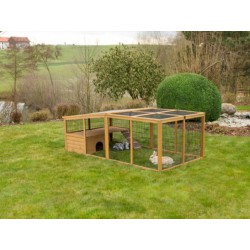 Výběh pro králíky odklopný s domečkem KERBL 220x115x75cm